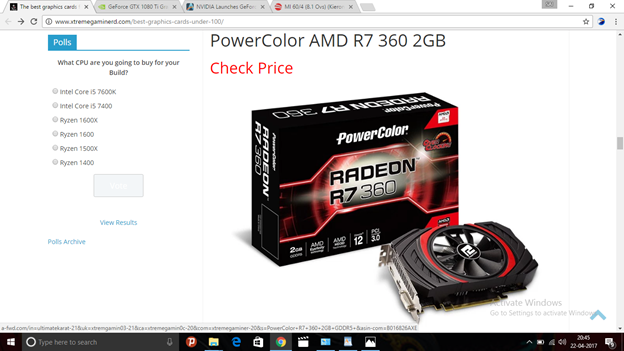 AMD R7 360 2GB